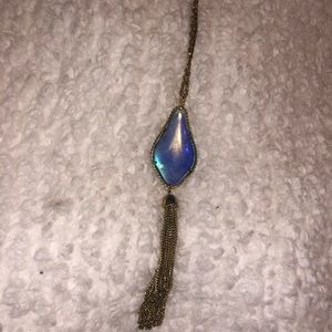 Blue and gold necklace